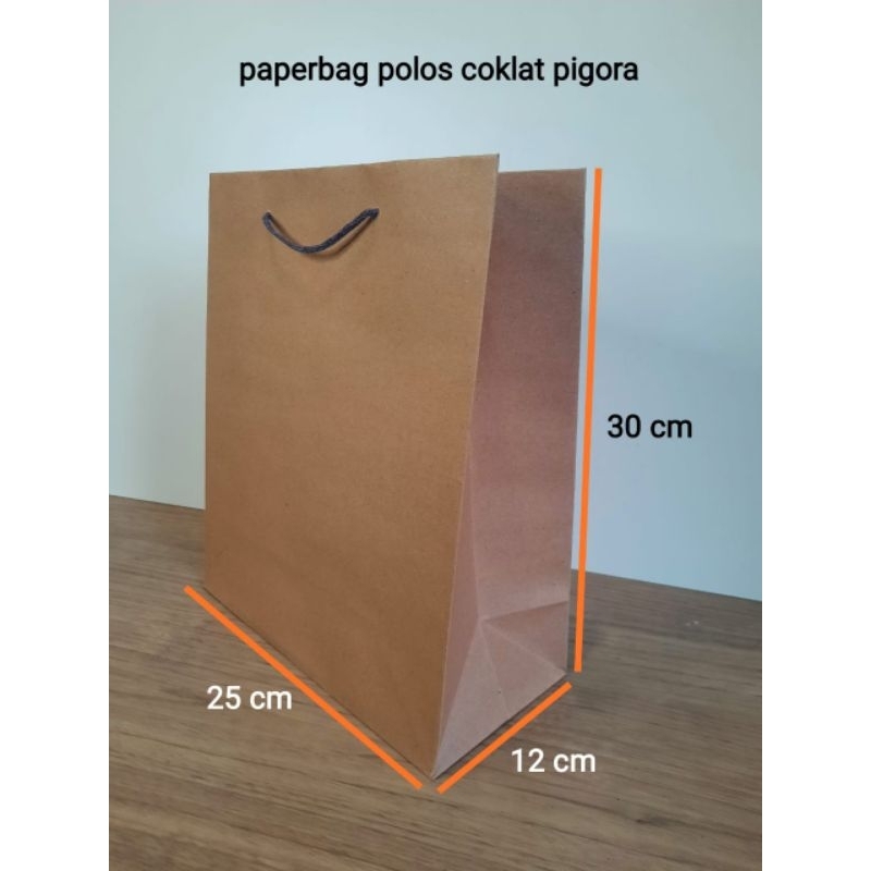 

paperbag polos coklat pigora