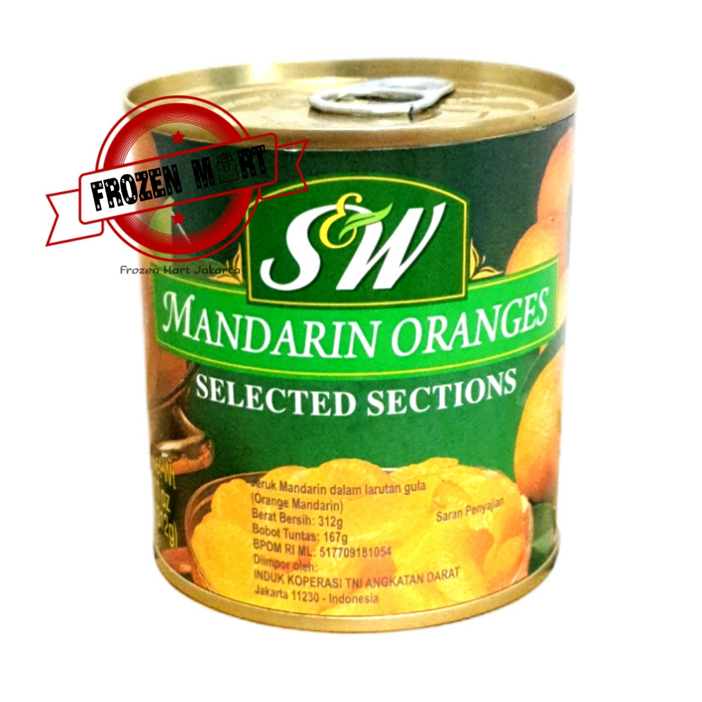 S&amp;W Mandarin Oranges In Syrup / Buah Jeruk Mandarin Kaleng 312Gr