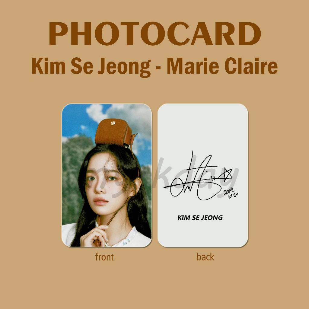 PC-1272, Unofficial Photocard KIM SEJEONG Ma rie Cl aire 2 sisi
