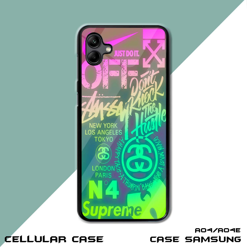 Case Glossy HD Samsung A04 A04E M04 [CS01] Aesthetic Grafiti Casing Kilau Hardcase Hp Samsung A04/A0
