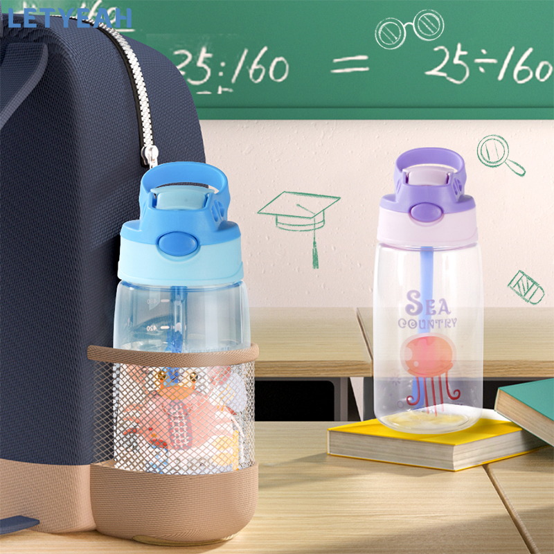 letyeah Botol air minum sedotan anak anti bocor /480ml tempat minum/Bpa free