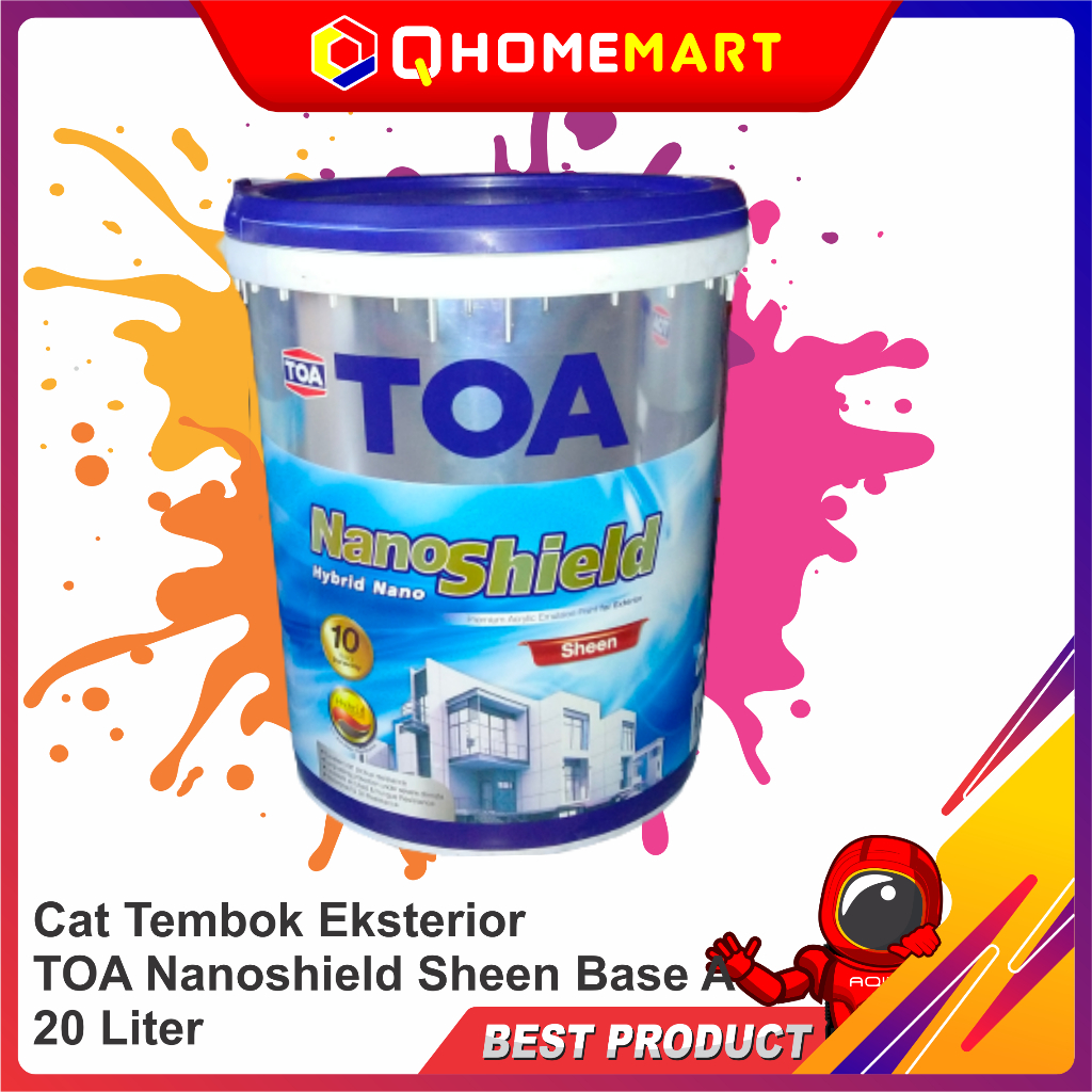 Cat Tembok Eksterior TOA Nanoshield Sheen Base A 20 Liter