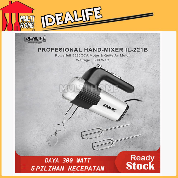 Idealife Hand Mixer Multi Speed IL-221B / IL 221B / IL221B