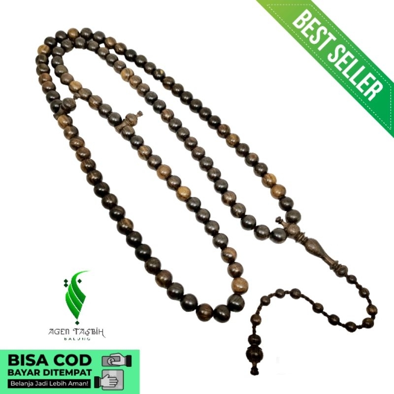 Tasbih Kayu Kalimasada Size 10mm motif bulat asli original,bisa cod