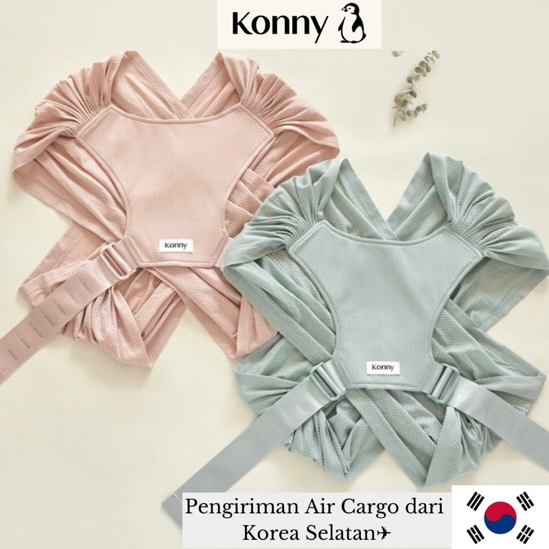🇰🇷 New Konny Baby Carrier Flex Summer Air Mesh Size Control Gendongan Bayi Korea