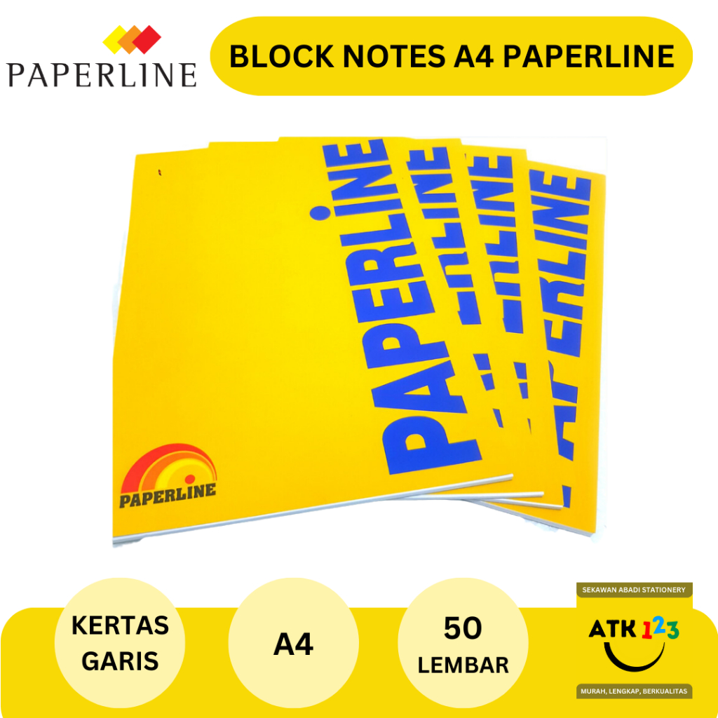 Block Notes / Notes Bergaris Merk Paperline Ukuran A4