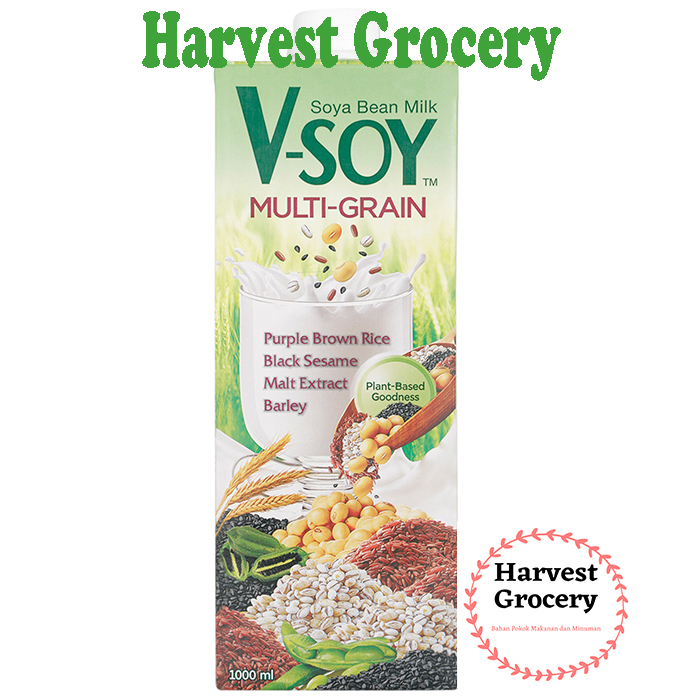 

V-SOY Susu Kedelai / Soya Bean Milk Multi Grain 1 Liter