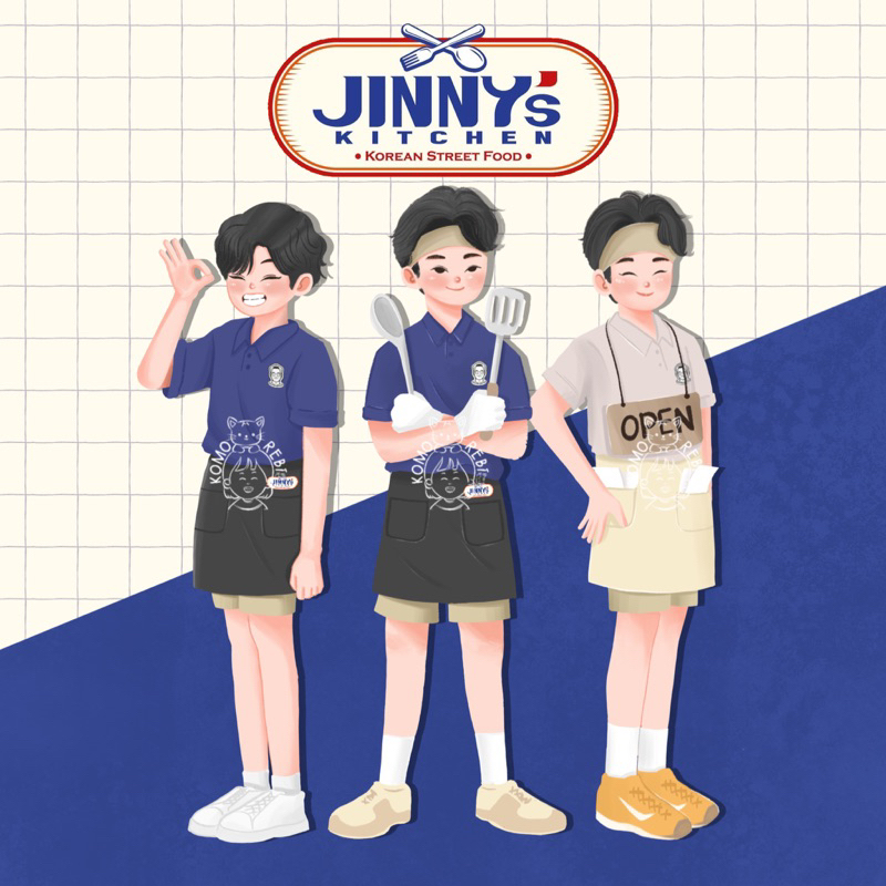 Jinny’s Kitchen Wooga Squad Keychain | V | Taehyung | Choi Woo Shik | Park Seo Joon