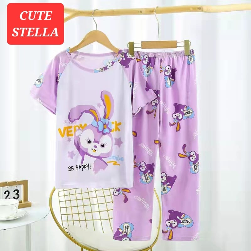 PIYAMA CUTE BAJU TIDUR ANAK CEWEK SET SANTAI DAILY FASHION IMPORT ADEM