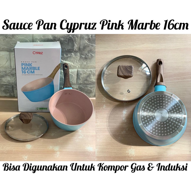 CYPRUZ - SAUCEPAN PINK MARBLE 16CM