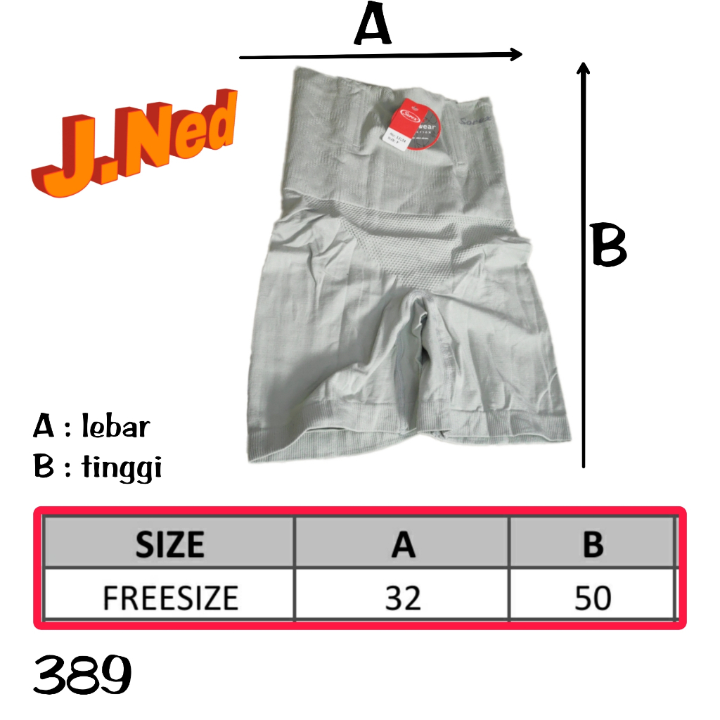 J389 - CELANA KORSET BOXER JUMBO SOREX FREE SIZE bb 75-100