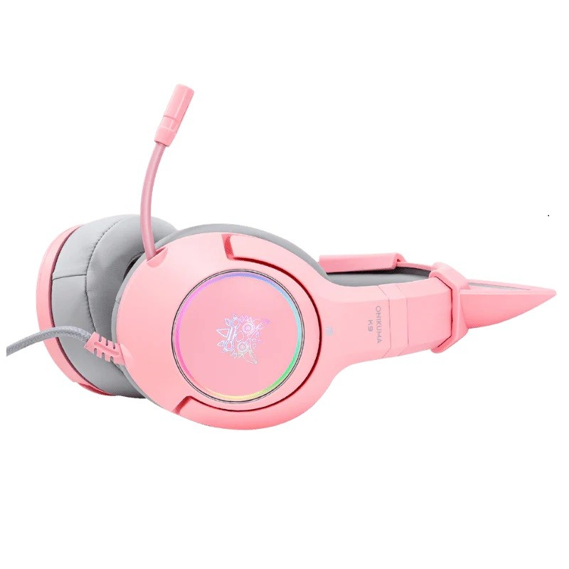 Onikuma K9 Elite Stereo Gaming Headset with Cat Ears - Pink