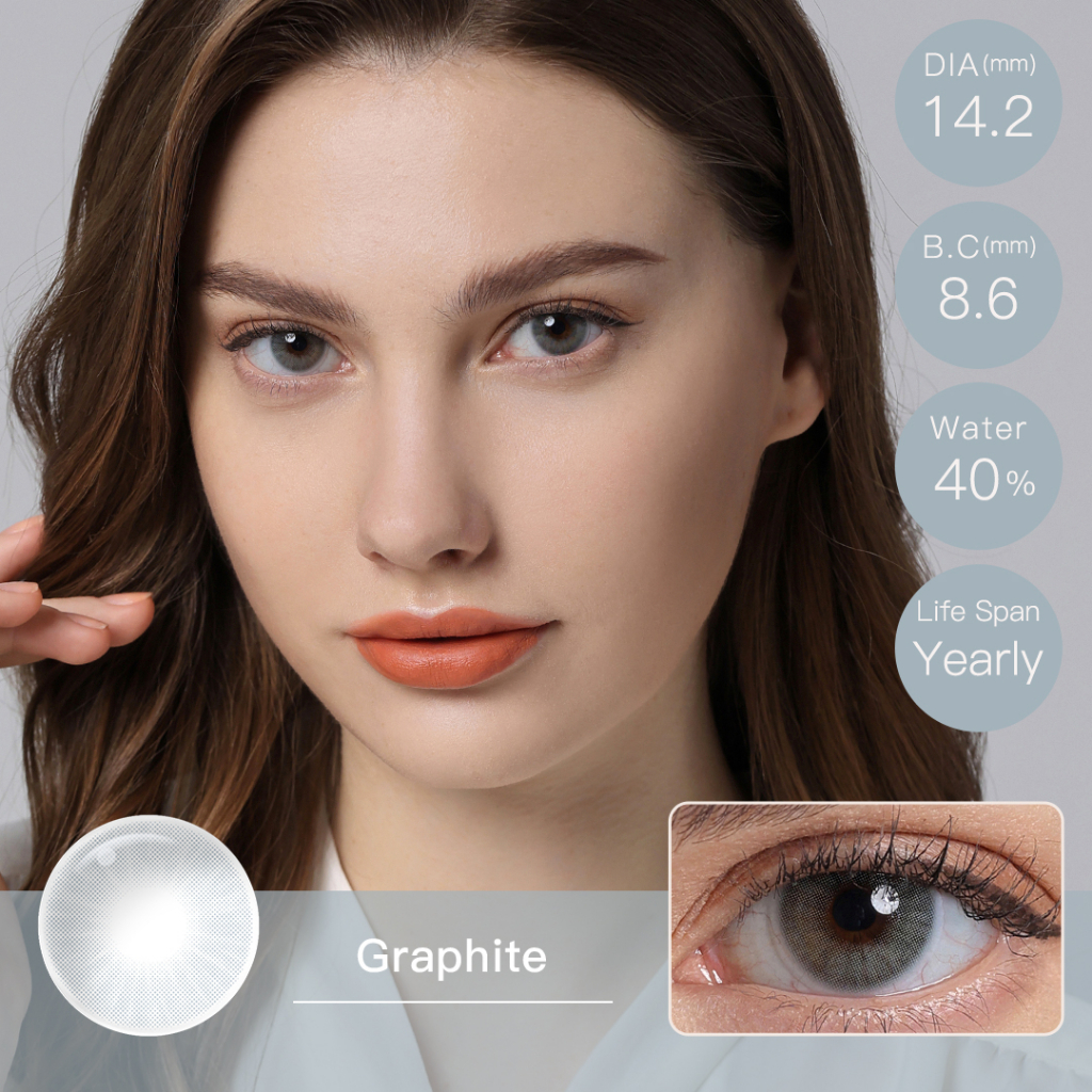 (COD)Softlens Minus 14.20mm (-1.25 s/d -8.00)  Soflen Minus Soflens lcy Gray soflens murah softlens grey kadar air 40% soflen minus