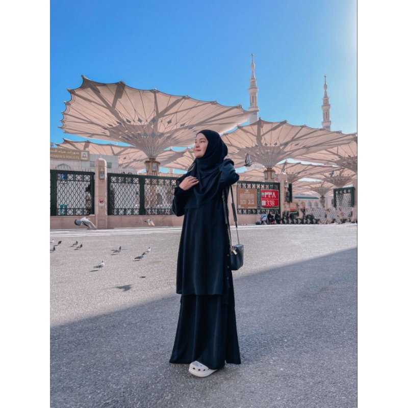 kaluna set by sabinabyselly | Basic abaya dress gamis daily polos syari wanita muslim
