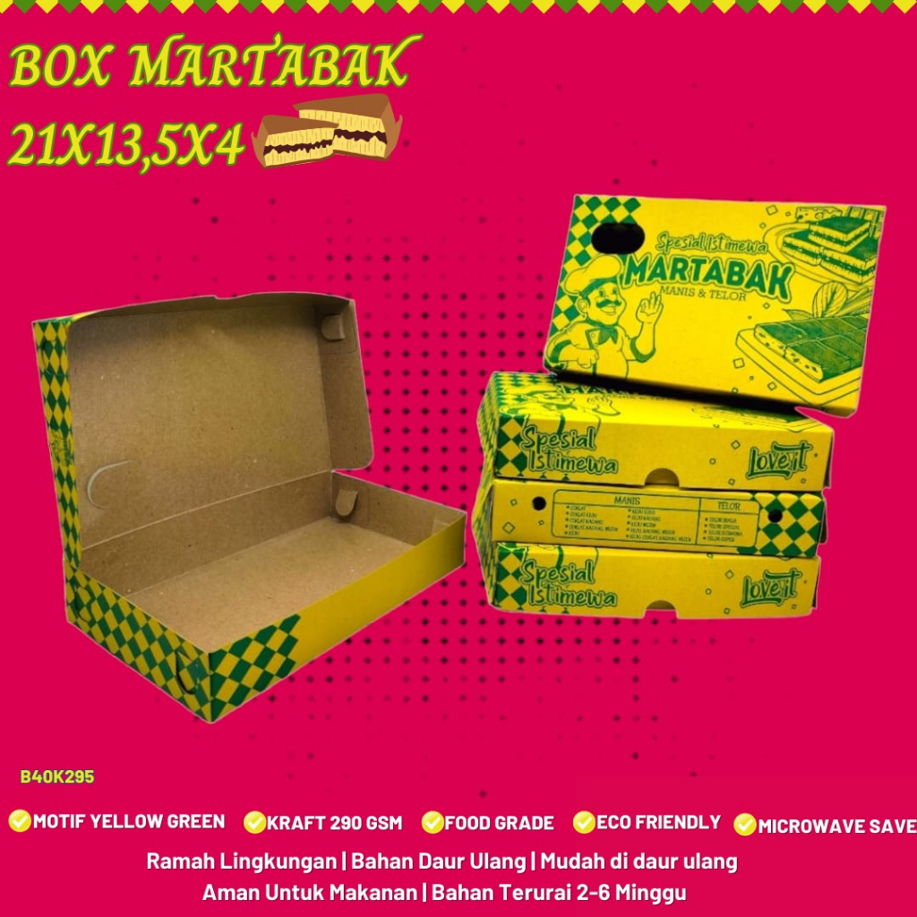 Dus Martabak Laminasi Box Martabak (B40K295-21X13.5X4 Cm)