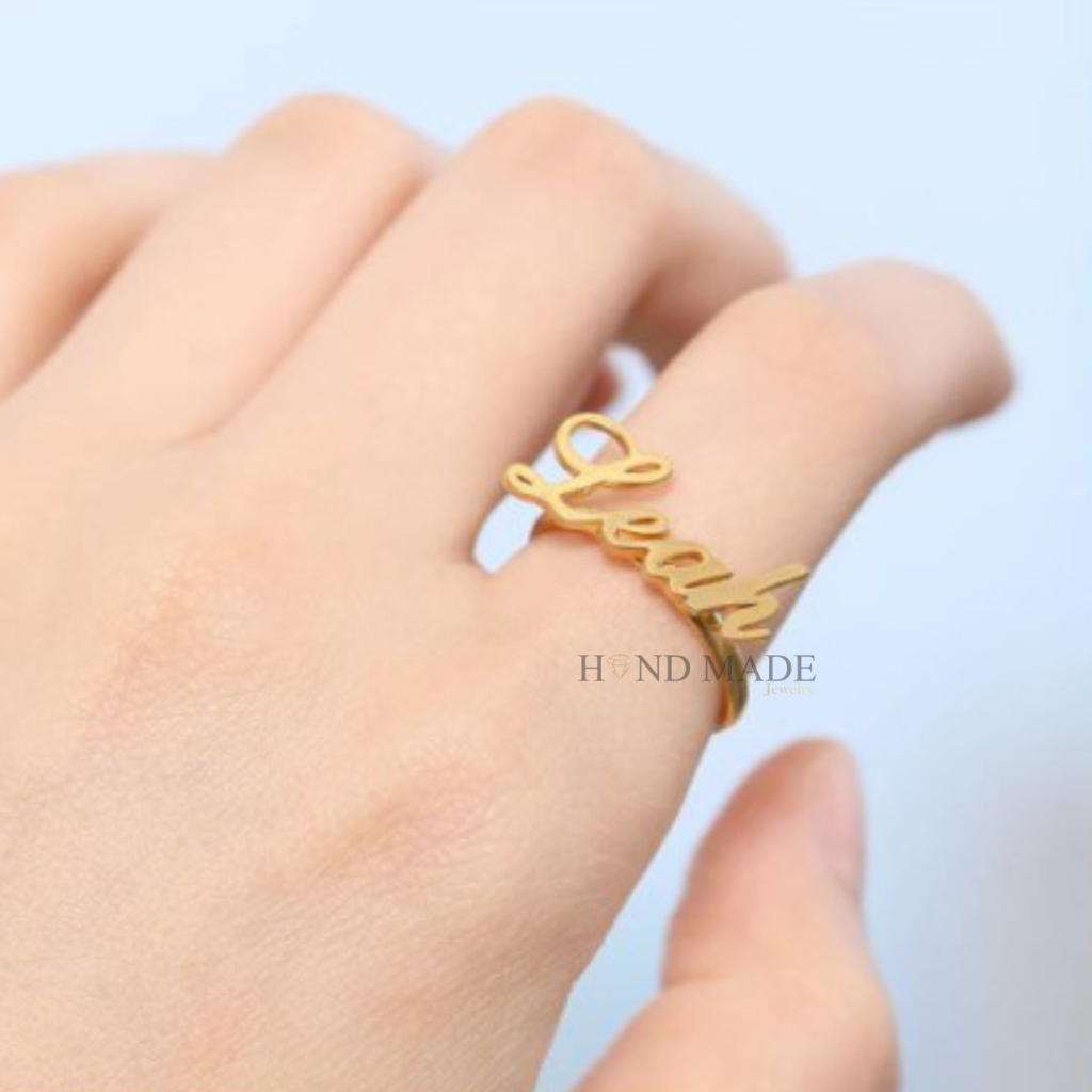 cincin nama titanium anti karat anak dewasa cincin titanium wanita cincin titanium emas cincin anak nama aksesoris wanita cincin