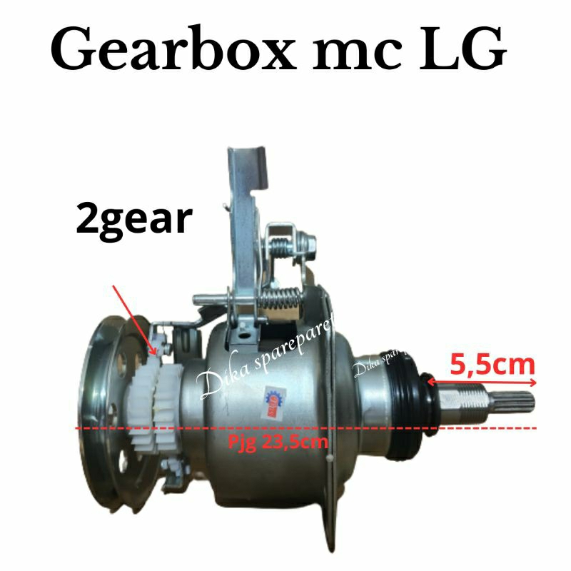 gearbox besi mesin cuci Lg satu tabung 2gir plastik