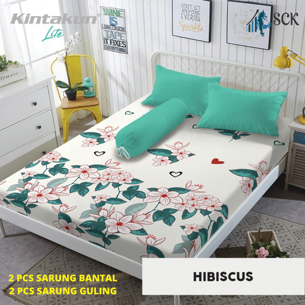 KINTAKUN Sprei Set 180 King Size 180 x 200 LITE Microfiber 20 cm Motif Murah