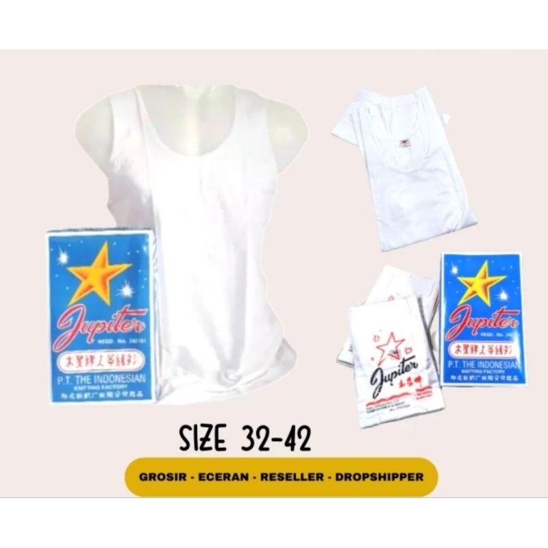 Yupiter Singlet Kaos Dalam Pria Kaos Oblong Katun Jupiter 32 34 36 38 40 42