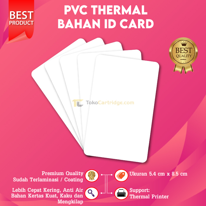 

PVC Thermal bahan ID Card 8,5cm x 5,4cm Blank PVC lembaran