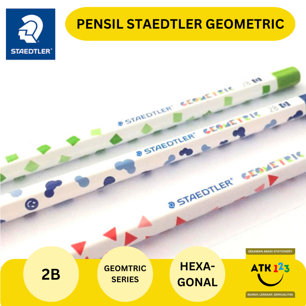 Pensil Staedler Ori / Geometric / Alat Tulis / Pensil Komputer / 2B