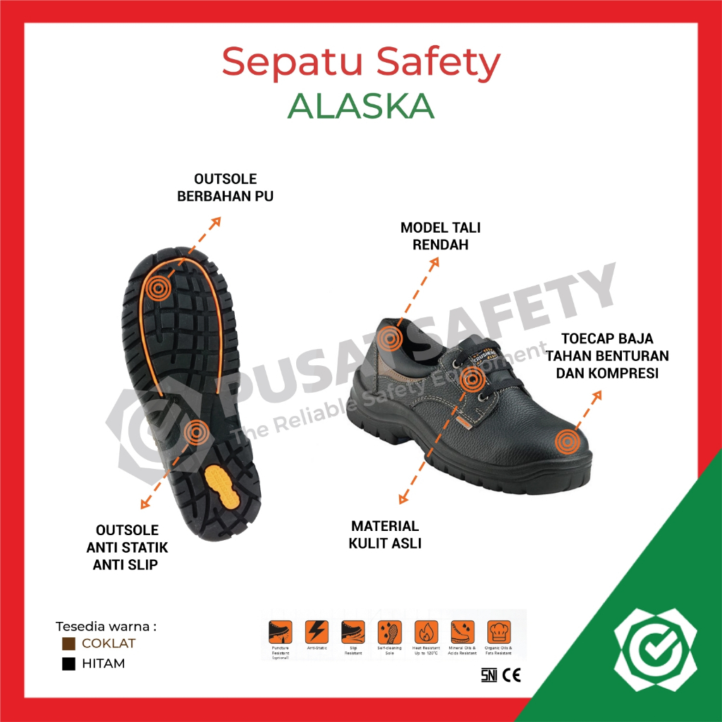 Sepatu Safety Kerja Proyek Krushers Alaska