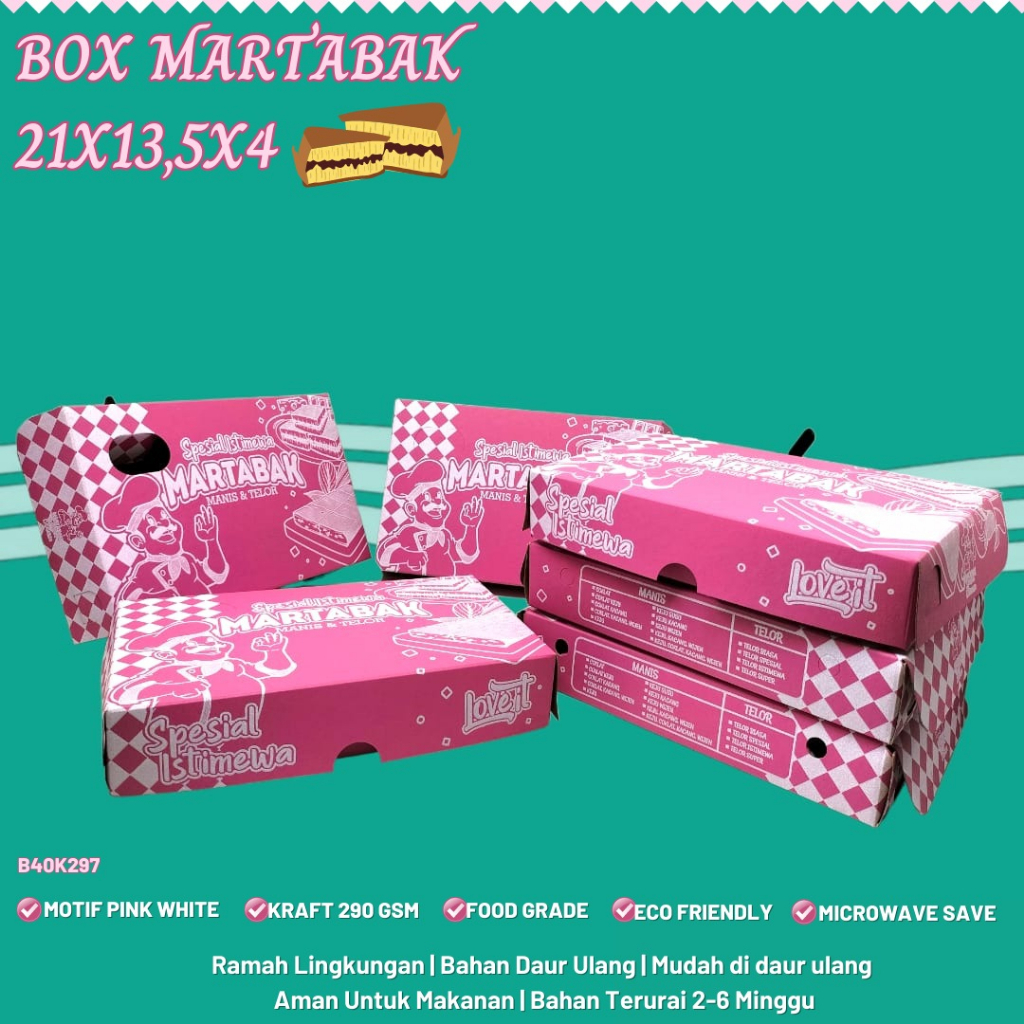 Dus Martabak Manis Box Martabak Motif (B40K297-Laminasi)