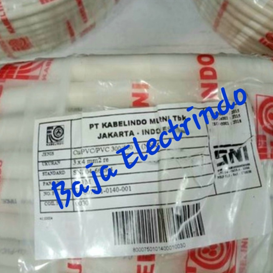 Kabel Tunggal isi 3 NYM 3X4mm LINDO roll 100meter dan roll 50meter NYM 3X4 KABELINDO 100 meter dan 5