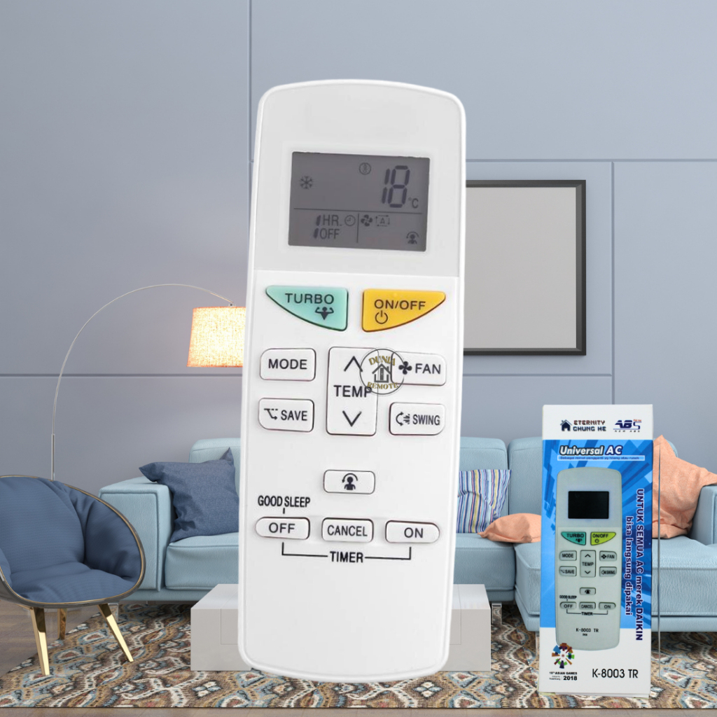 Remote AC DAIKIN 8003tr Inverter split multifungsi tanpa setting