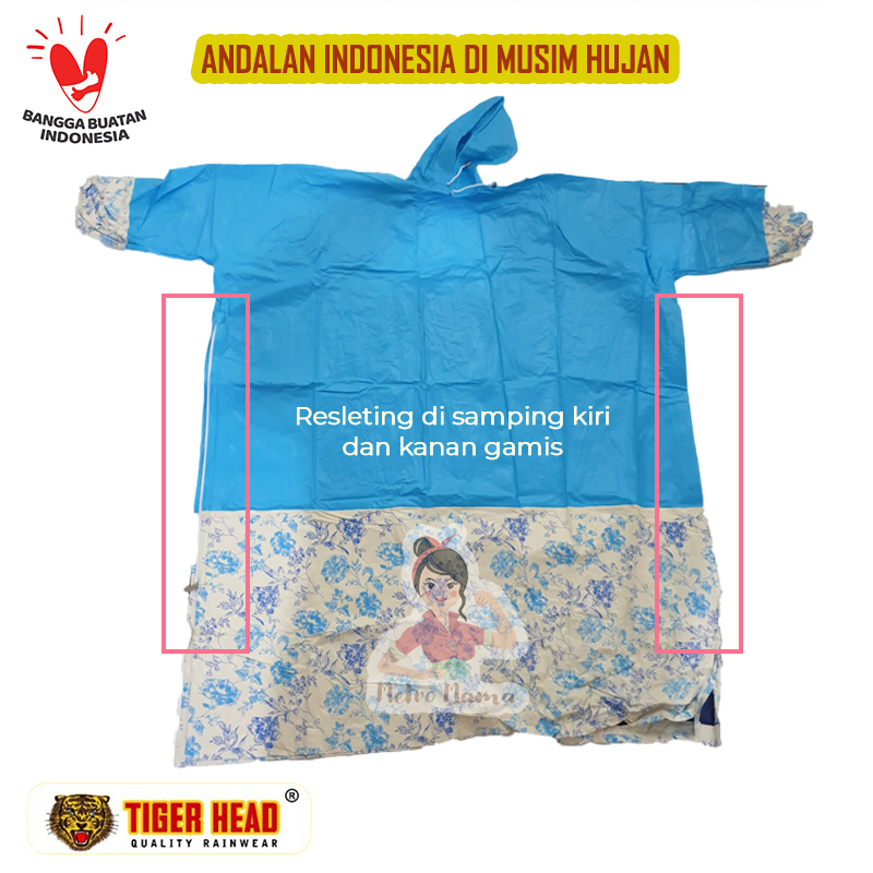 Jas Hujan Muslimah TIGER HEAD GAMIS AISHA 68340 Hijabers