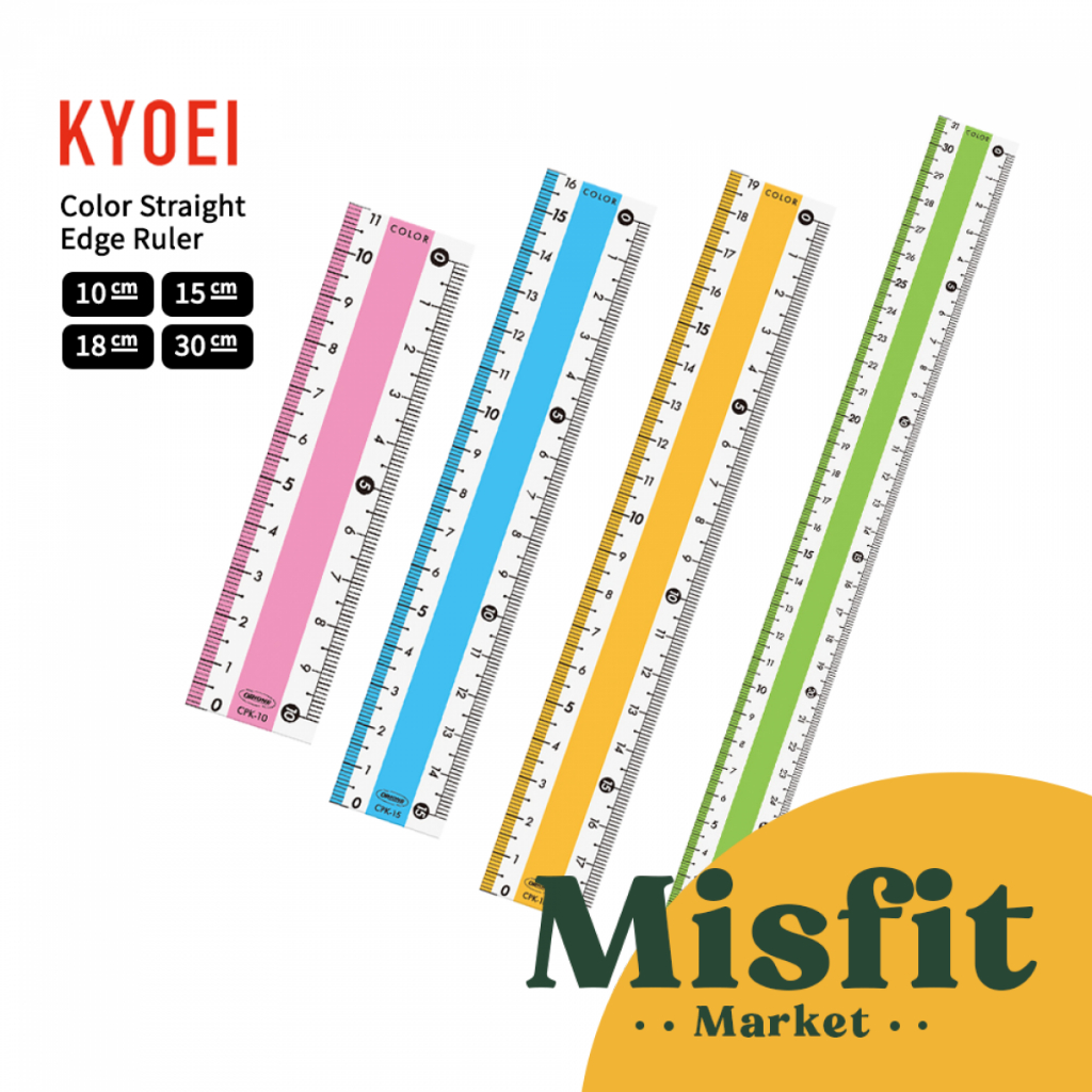 

Kyoei Color Straight Edge Ruler Penggaris Sekolah Warna Warni 10 15 18 30 cm