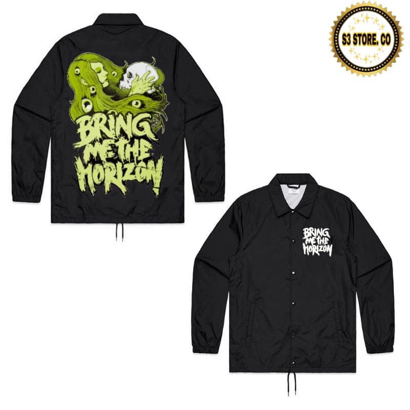 JAKET COACH BMTH BRING ME THE HORIZON LITLLE DEVIL Band metal WINDBREAKER COACH JACKET pria wanita d