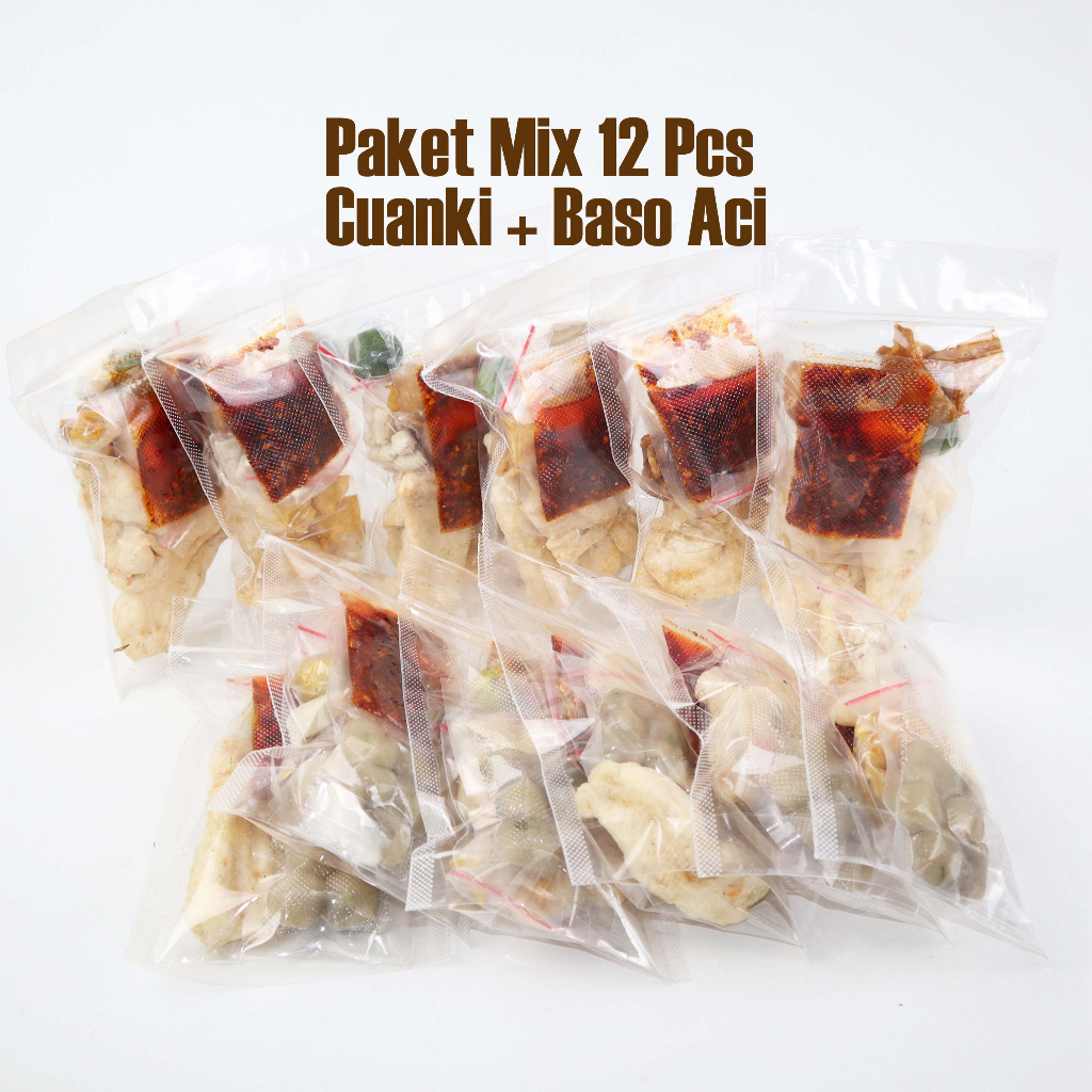 Paket MIX 12 pcs Cuanki Dan Baso Aci Instan