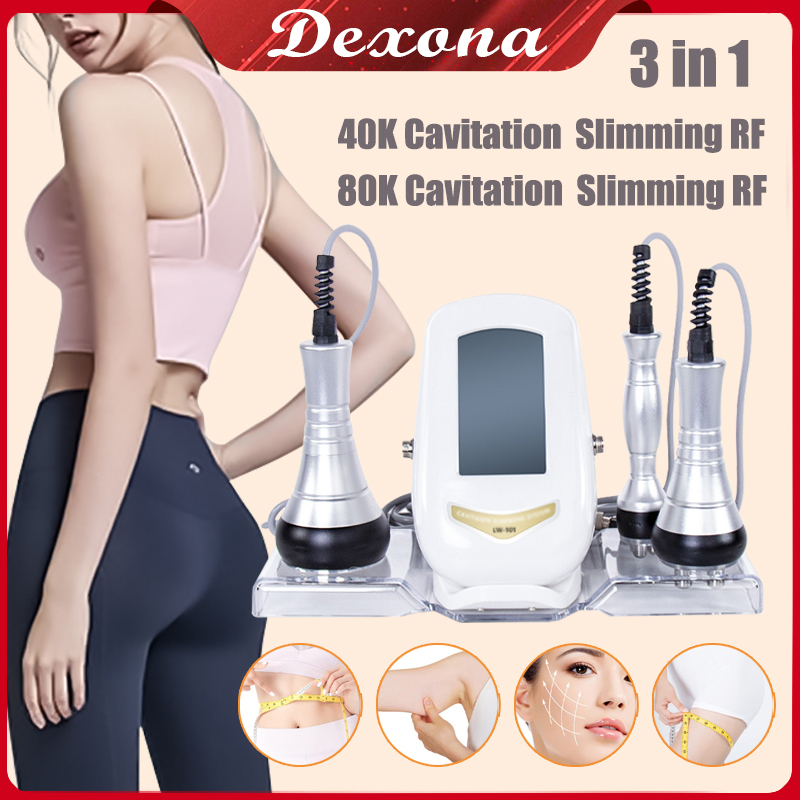 ⭐Garansi⭐ 3 in 1 RF 40K 80K Slimming Machine Radio Frequency Ultrasound 40k 80k Cavitation Wajah Badan Burn Fat Pelangsing Tubuh Hilangkan Kerut