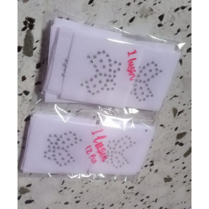 Swarovski gosok kupu-kupu dan mahkota