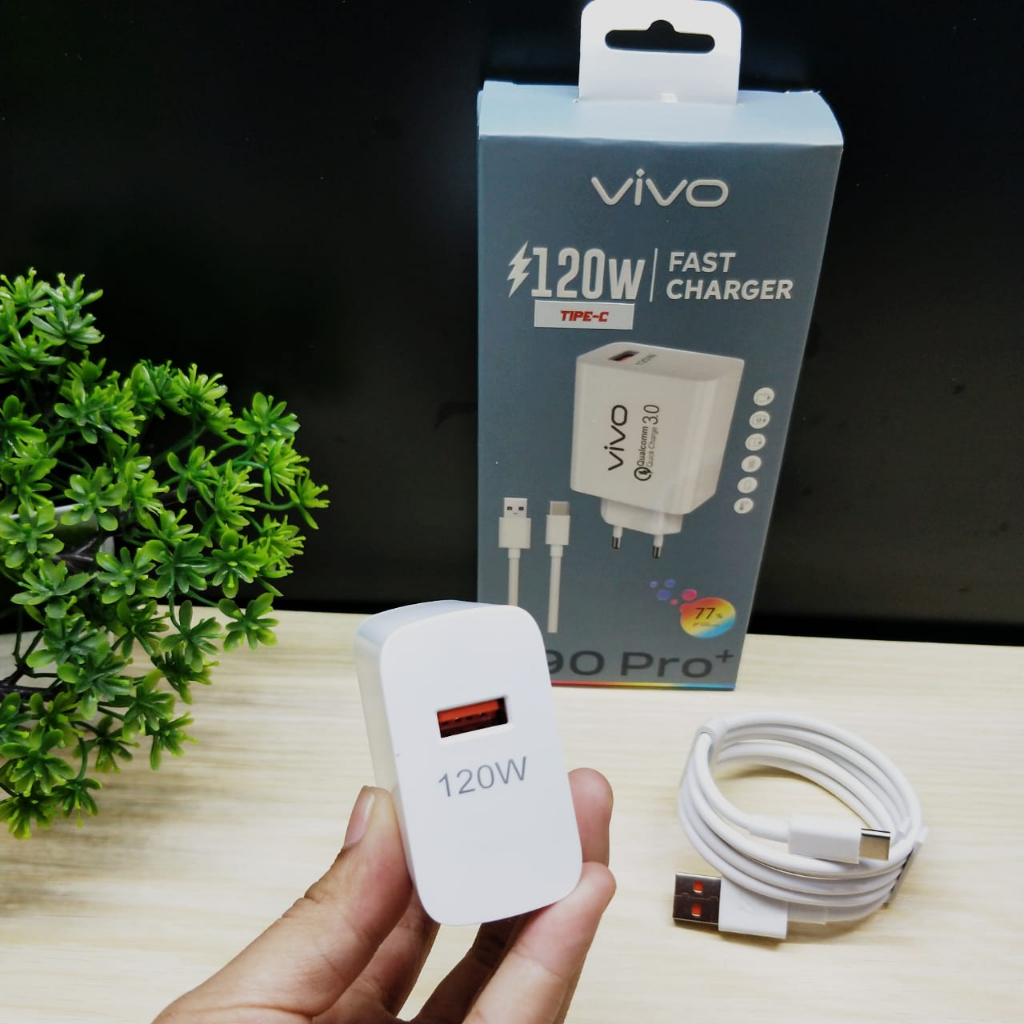 CHARGER VIVO X90 PRO 120W FAST CHARGING V8 MICRO TYPE C QC 3.0 Fast Charging Adaptor Type-C USB-A