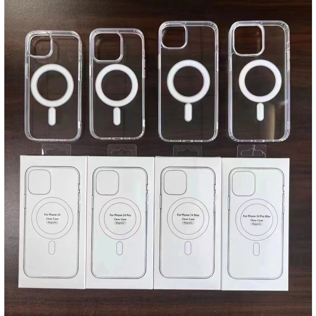 MINIGO Casing MAGSAFE iPhone SE 7 8 Plus X XR Xs Max 11 12 13 14 PRO MAX Magnetic Wireless Charging Case Anti Menguning