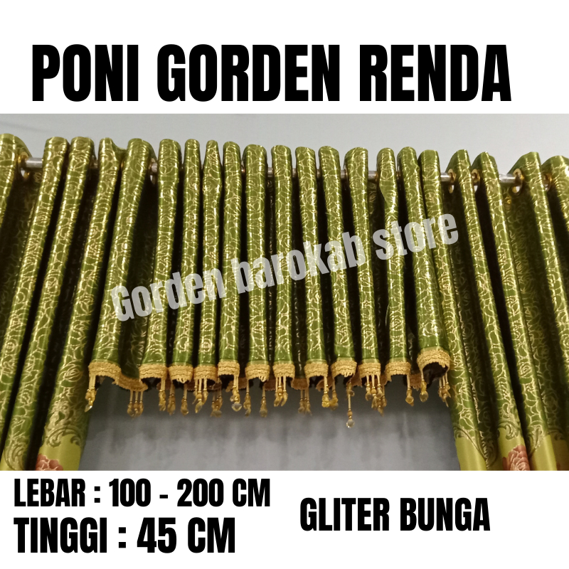Poni Gorden Hordeng Poni Manik Manik Modern Atasan Pintu Ruang Tamu
