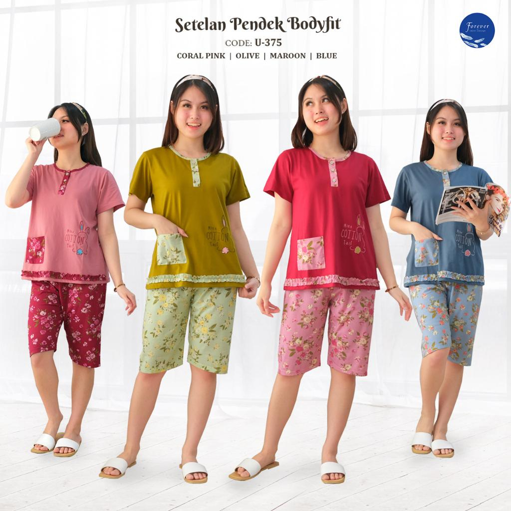 Babydoll Pendek Bodyfit Forever (Flower)