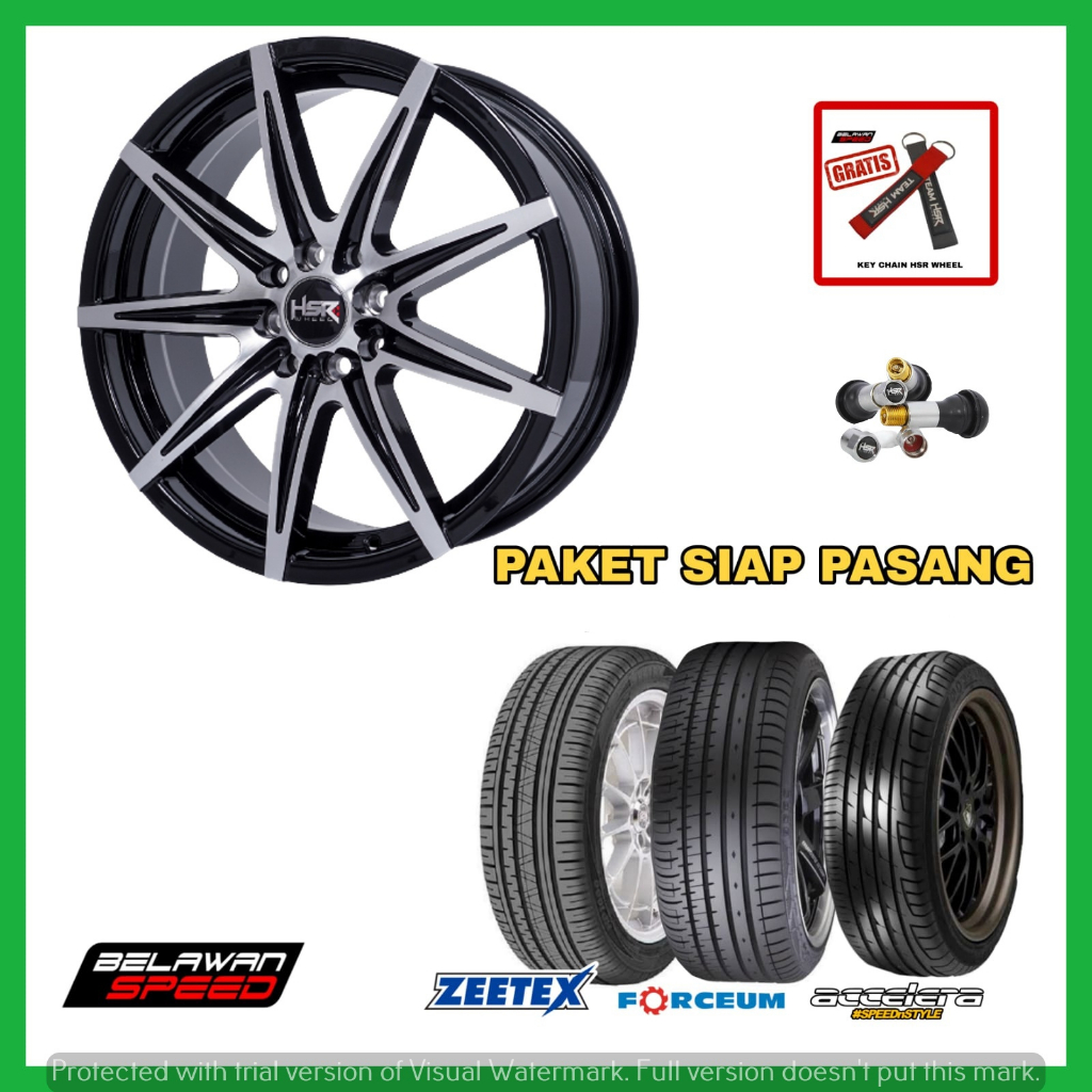 PAKETAN PELEK VELG MOBIL PALING MURAH RING 17 HSR KCCX PCD 4X100/114,3 UNTUK JAZZ YARIS VIOS GALANT 