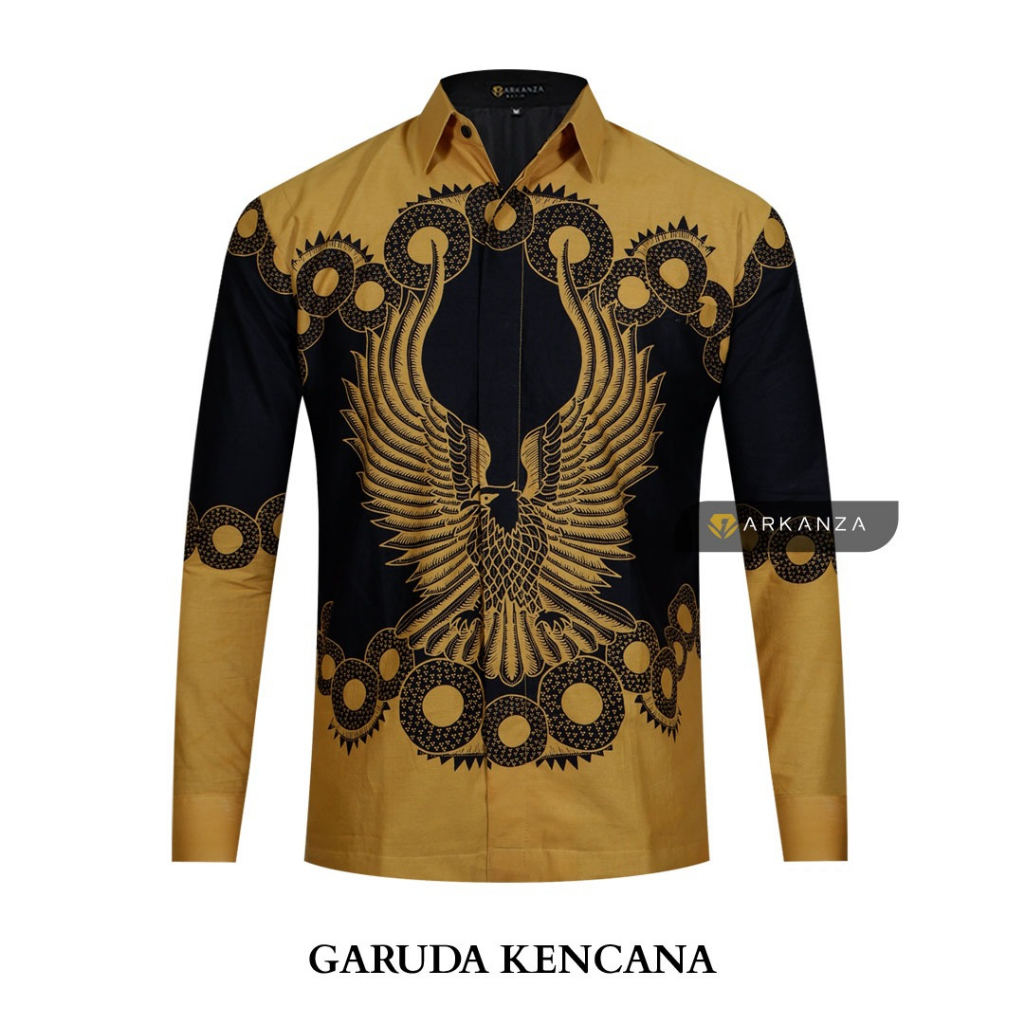 Kemeja BATIK ARKANZA PRIA Motif GARUDA KENCANA Slim Fit