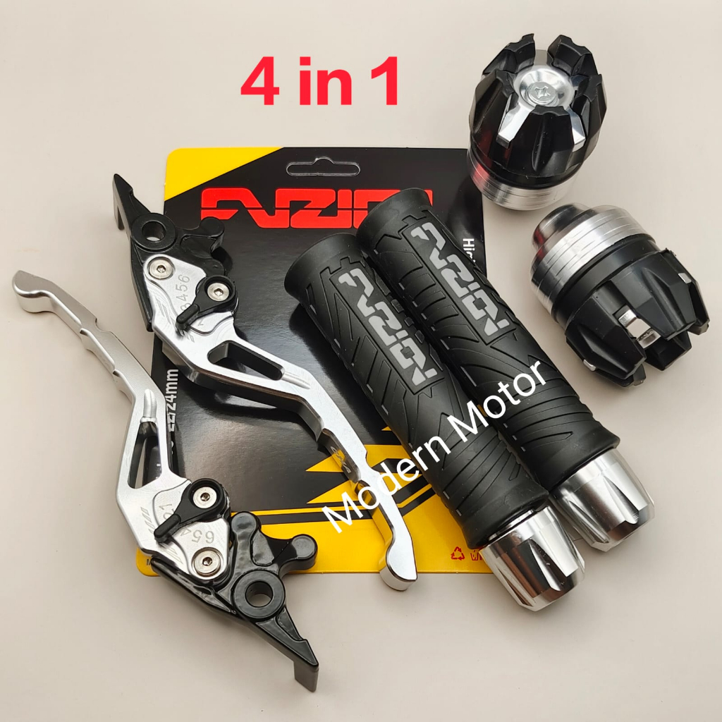 [ Paket 4in1 ] Model Hayaidesuu THE STORM / Handgrip FUZION + Jalu stang cnc + Jalu As + handle stelan cnc Mio j Xeon Mio Vario Beat RK king Vixion aerox PCX adv N-max Mio j Vario 150 Tiger ninja 250