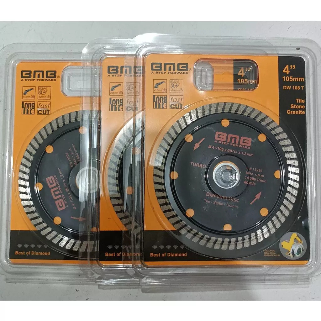 PROMO !!! mata grinda potong kramik granit 4&quot; inch BMB diamond wheel turbo 105MM-TURBO