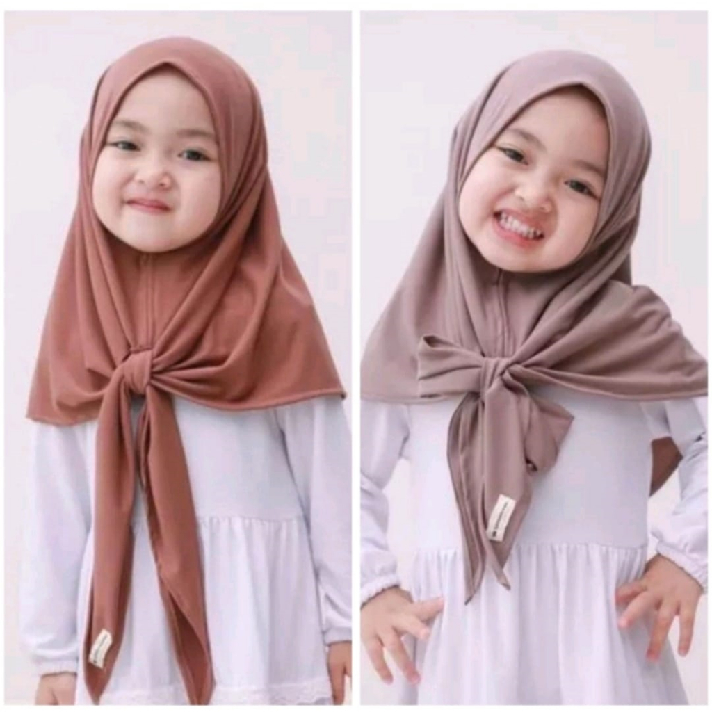 GarasiMedan Segitiga Anak Instant bahan Jersey Premium/jilbab anak/jilbab instant anak