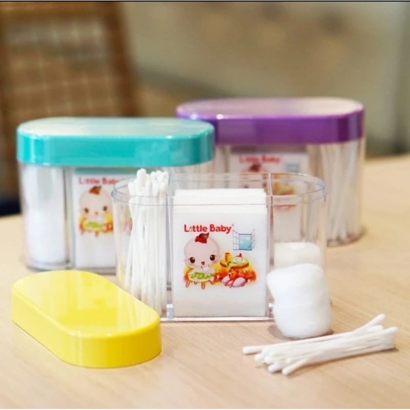 Little Baby Cotton Bud Oval / Tempat kapas dan cotton bud baby