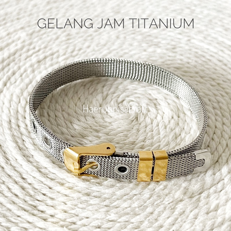 New Gelang Jam Pasir Titanium Free Karet Pembatas 2pcs