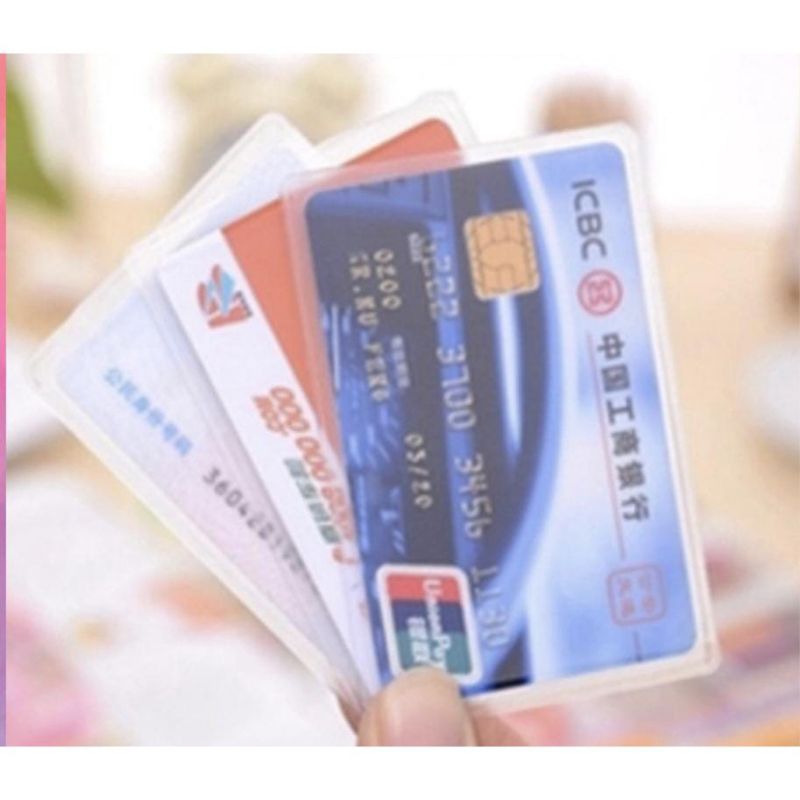 

5 Lembar Plastik Pelindung KartuID Card E-toll Brizzi ATM Sertifikat Member Kartu