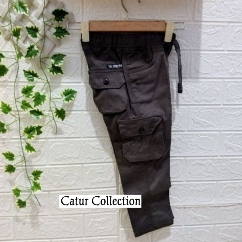 Celana Panjang Cargo Anak Laki-laki Usia 1-12 Tahun Cargo Panjang Anak Pinggang Karet kolor