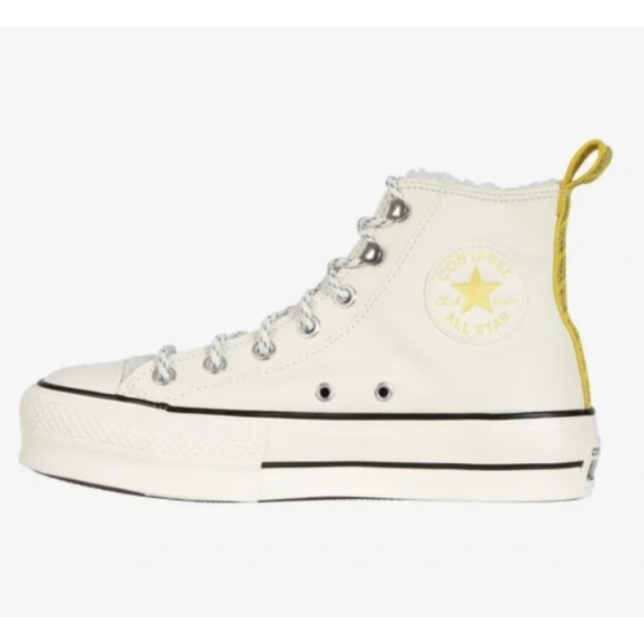 Converse Chuck Taylor All Star Lift Platform Sherpa Hiker Leather Hi