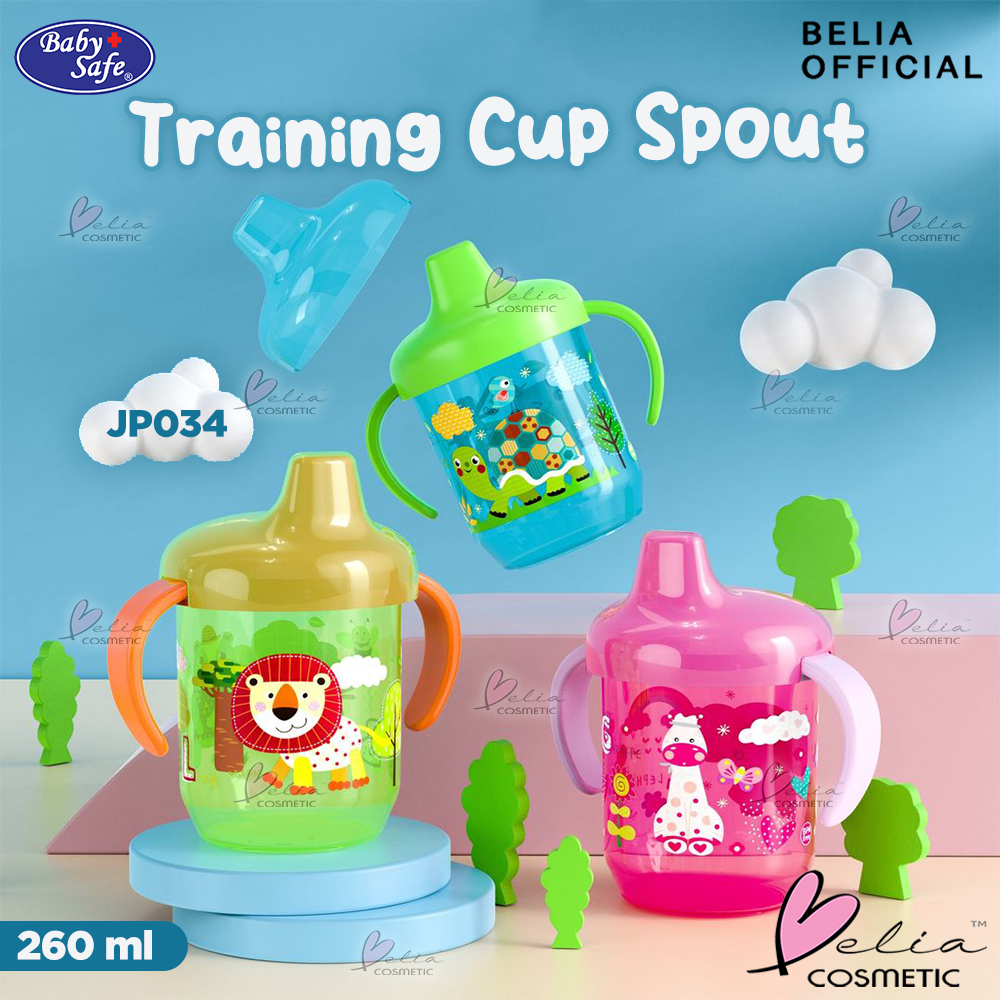 ❤ BELIA ❤ BABY SAFE JP Series | Training Cup Spout | Botol Susu bayi | Anti Sedak | Gelas Bayi | BPA FREE